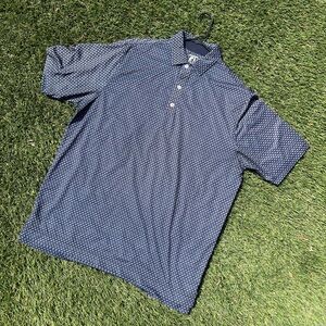 FootJoy Navy Micro Dot Short-Sleeve Polo